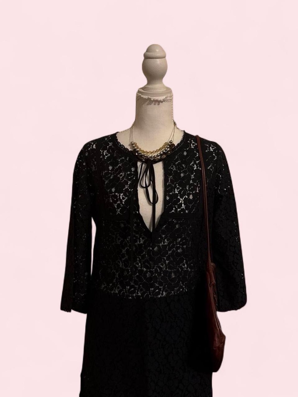 Black Lace See Through Top